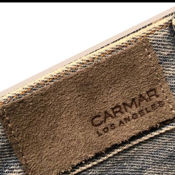 🆕 Carmar | Emelia Non-Stretch Button Fly Distressed Destroyed Jeans Size 23 - Picture 7 of 9